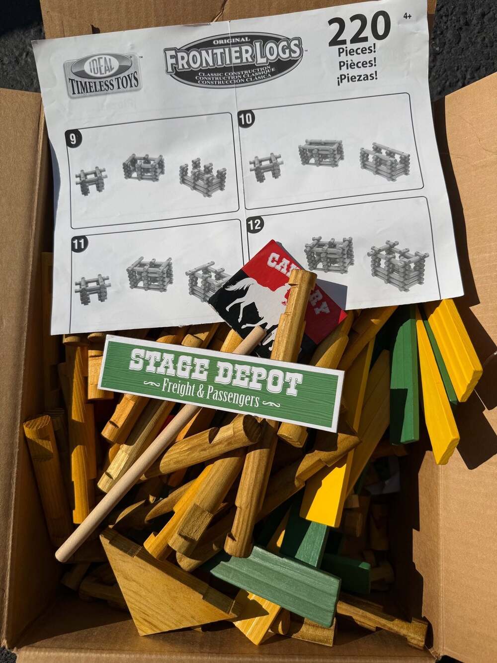 Ideal Timeless Toys Original Frontier Logs 220 Pieces Wooden Construction Set